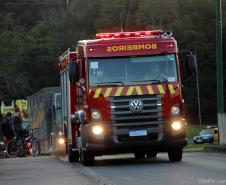 Corpo de Bombeiros Militar do Paraná em ação.