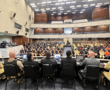 Homenagem da Alep para as forças de segurança que atuaram no Rio Grande do Sul em 2024.