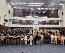 Homenagem da Alep para as forças de segurança que atuaram no Rio Grande do Sul em 2024.