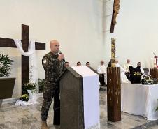 Celebração religiosa da Páscoa dos Militares, organizada pelo CBMPR em 2024.
