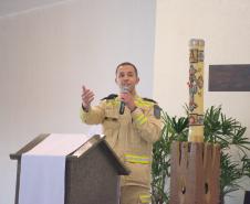 Celebração religiosa da Páscoa dos Militares, organizada pelo CBMPR em 2024.