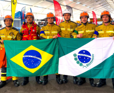 Corpo de Bombeiros Militar do Paraná em ação no World Rescue Challenge, nos Açores, em 2024.