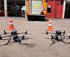 Novos drones do CBMPR, com alto falante e câmera termal, serão usados na Operação Verão 2024/2025.