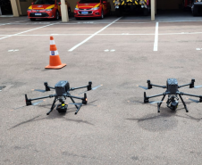 Novos drones do CBMPR, com alto falante e câmera termal, serão usados na Operação Verão 2024/2025.