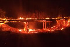 Ponte madeira incendiada - Pantanal Moto Grosso do Sul 