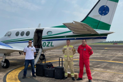 Bombeiros do Paraná participam de busca no Rio Uruguai.