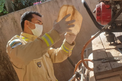 Corpo de Bombeiros Militar do Paraná participa de mutirão contra a dengue no estado, entre 16 e 21 de março de 2024.