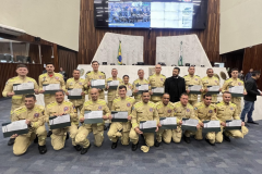 Homenagem da Alep para as forças de segurança que atuaram no Rio Grande do Sul em 2024.