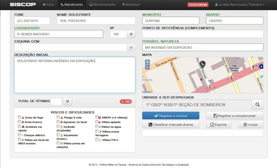 Atendimento - SISCOP