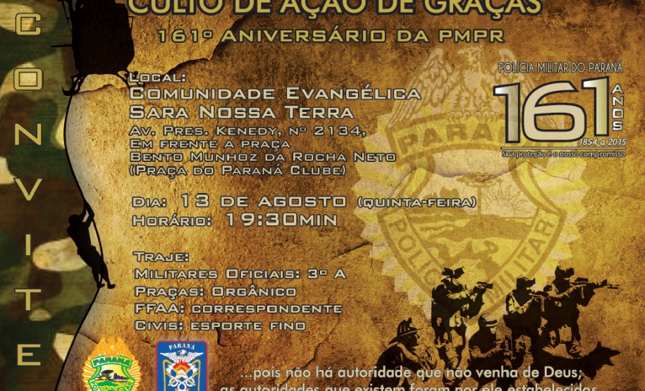 Convite para o Culto de Ação de Graças