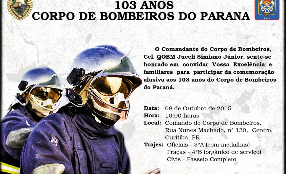 Solenidade Alusiva aos 103 Anos do Corpo de Bombeiros