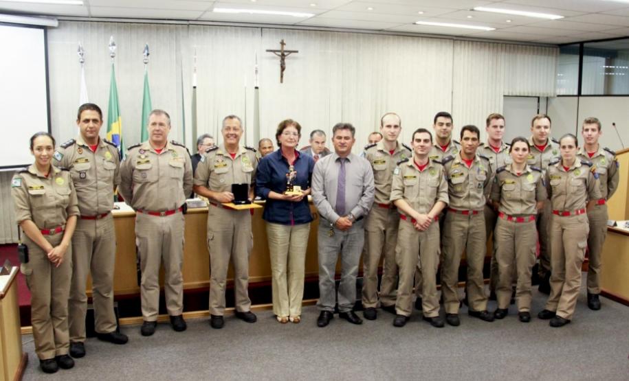 Grupamento do Corpo de Bombeiros é homenageado na Câmara Municipal de Colombo