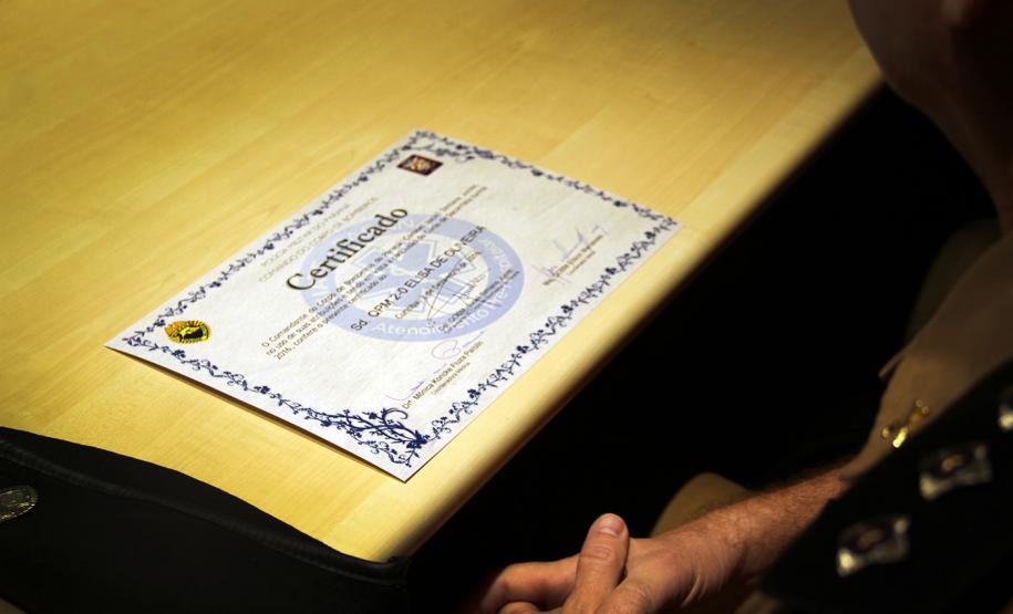 Formatura do Curso de Socorrista.