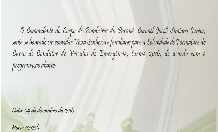 Formatura do Curso de Condutor de Veículos de Emergência