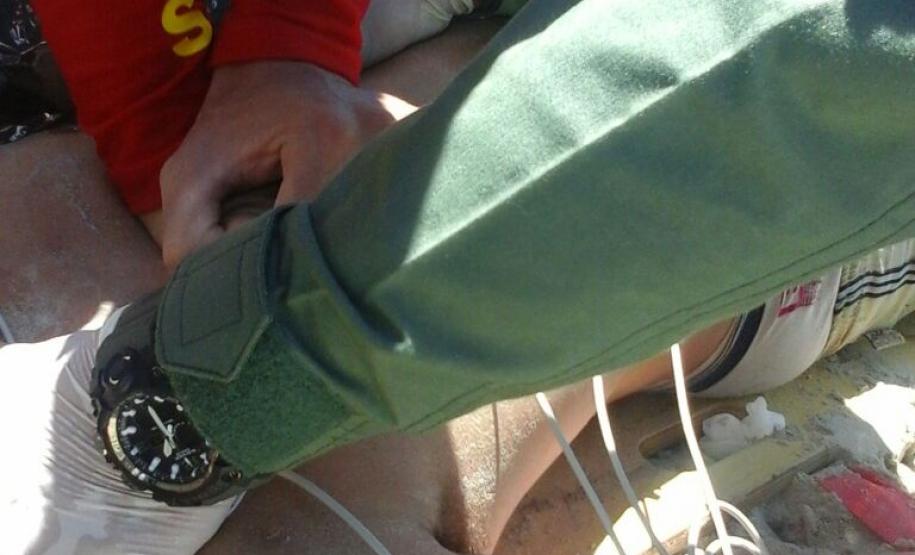 Atendimento a Mal Súbito na areia em Matinhos - 24/12/2017