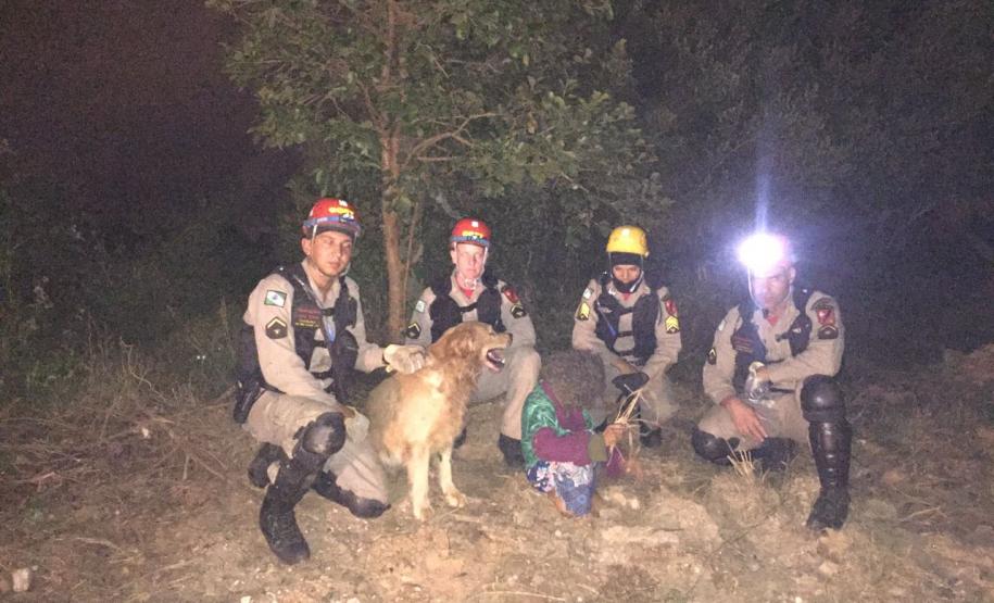 Cães de Busca do Corpo de Bombeiros localiza senhora desaparecida