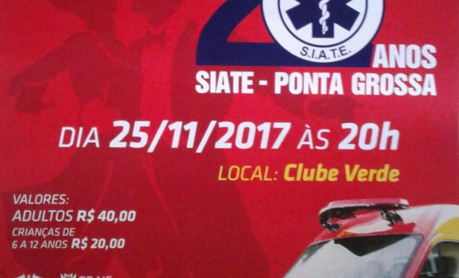 Jantar em comemoração aos 20 anos do SIATE em Ponta Grossa