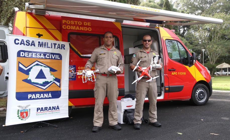 Defesa Civil passa a utilizar drones para monitoramento das áreas de risco.Curitiba, 16/05/2018.Foto: José Fernando Ogura/ANPr