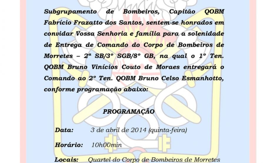 Entrega de Comando do Corpo de Bombeiros de Morretes