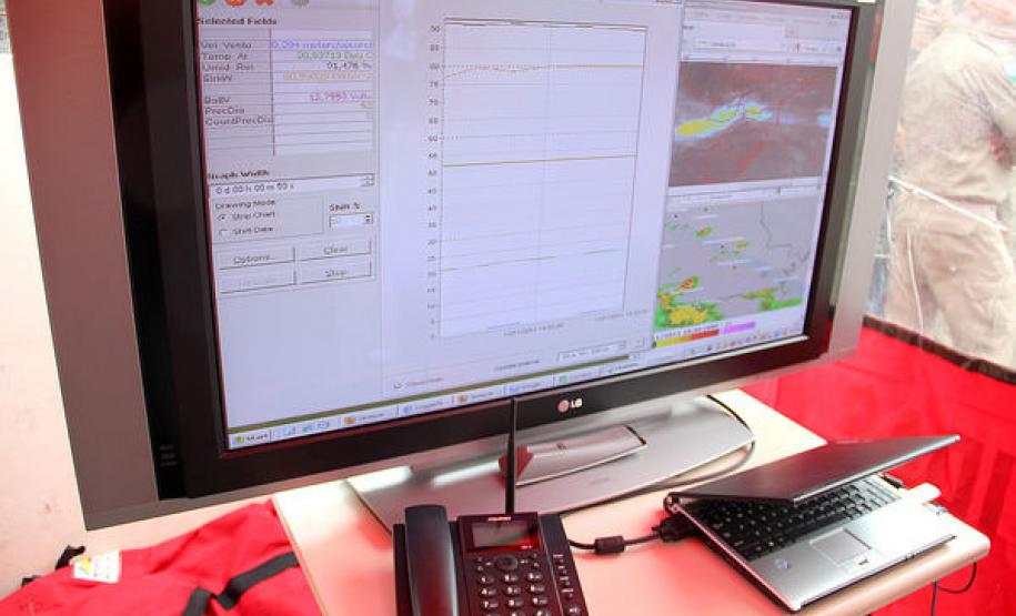 12.11.2011, Simulado de preparação para desastres, feito Pela Defesa Civil  e Corpo de Bombeiros  e outros orgãos. Sistema de Monitoramento do Tempo