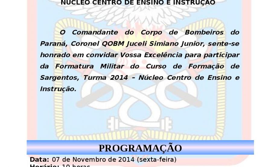 Formatura do Curso de Sargentos 2014