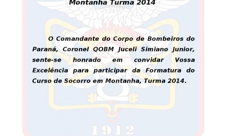 Formatura do Curso de Socorro em Montanha - Turma 2014