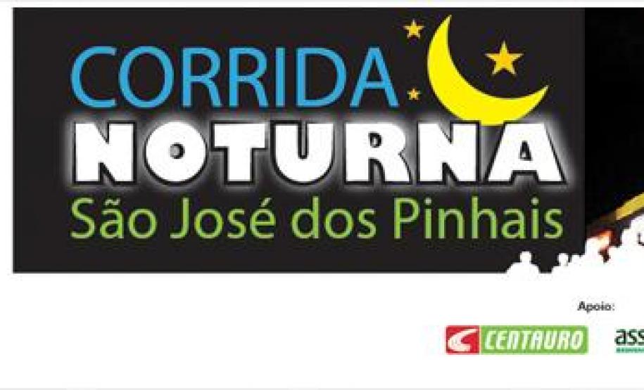 Convite para participação da corrida noturna de São José dos Pinhais