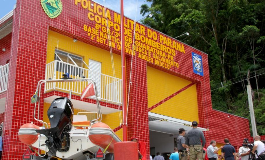 Base Náutica do Corpo de Bombeiros é inaugura em Guaratuba, litoral do Estado