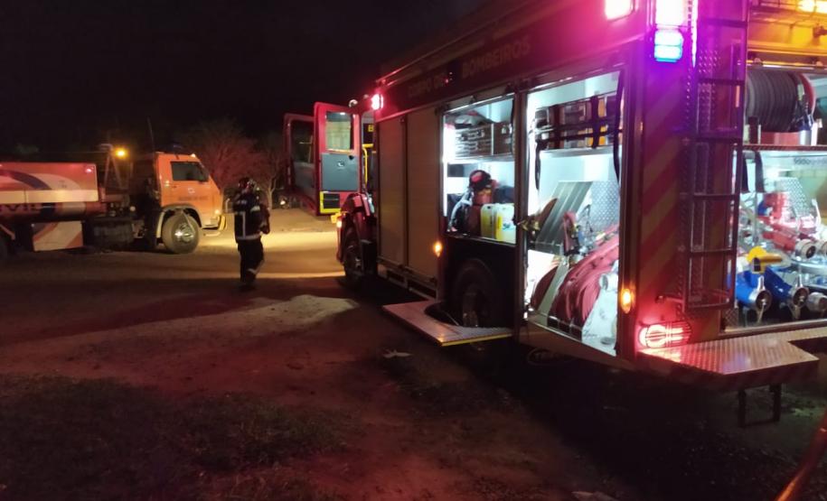 Incêndio secadora de grãos