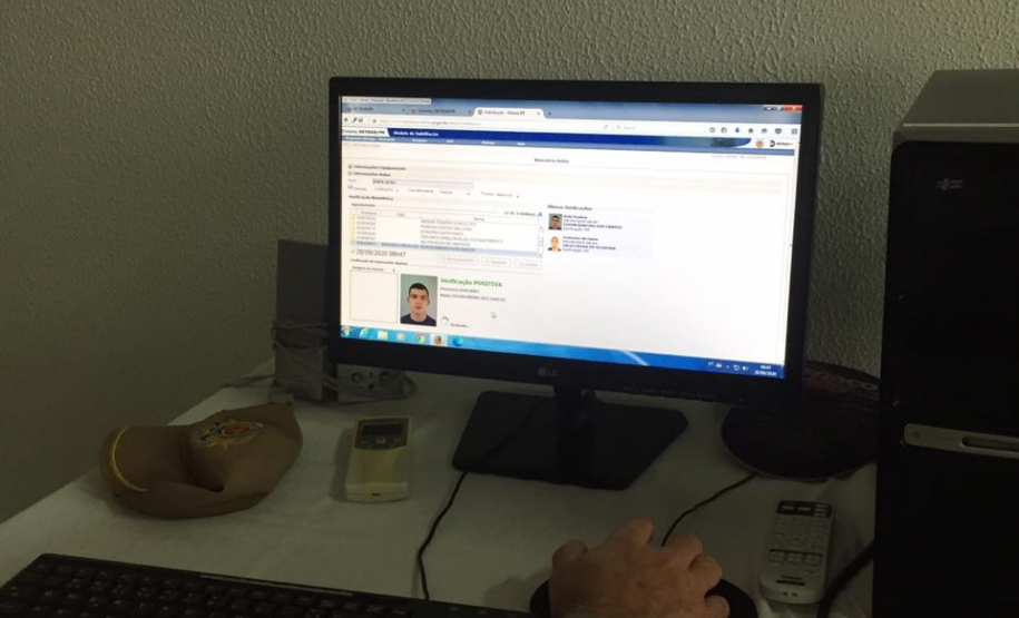 Identificação Biométrica para inícia da 1º aula prática do CFC Militar - 3º CRBM.