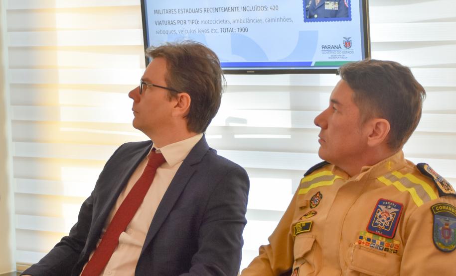 Comandante Geral do CBMPR participa de reunião na ACP sobre a segurança pública do Paraná.