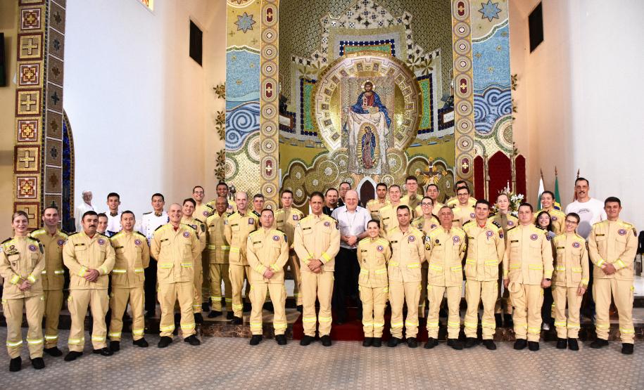Cerimônias religiosas celebraram os 111 anos do CBMPR em 2023.