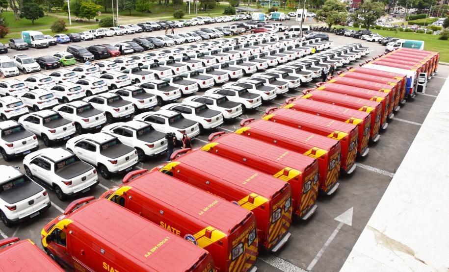 Entrega de ambulâncias para o Siate no Palácio Iguaçu.