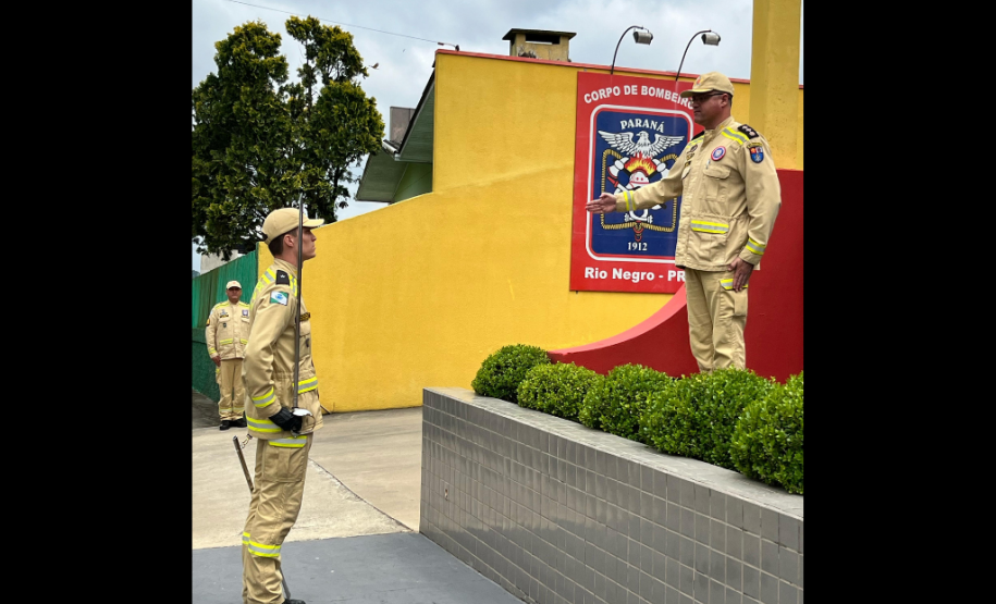 Homenagem do CBMPR ao Soldado Emerson Reichardt: quartel de Rio Negro foi batizado com seu nome.