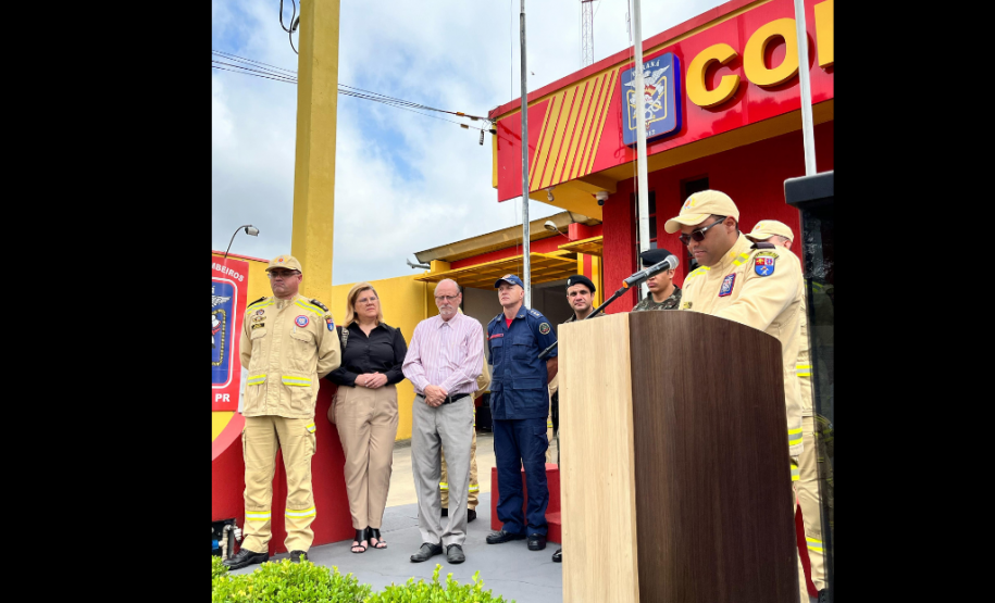 Homenagem do CBMPR ao Soldado Emerson Reichardt: quartel de Rio Negro foi batizado com seu nome.