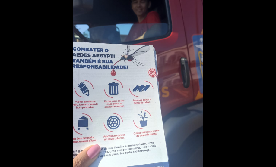 Corpo de Bombeiros Militar do Paraná participa de mutirão contra a dengue no estado, entre 16 e 21 de março de 2024.