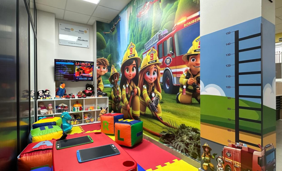 Inauguração da Brinquedoteca do 9º GB do CBMPR. Abril de 2024.