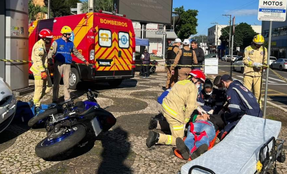 Simulado de atendimento de acidente de trânsito. Maio Amarelo 2024. Francisco Beltrão.