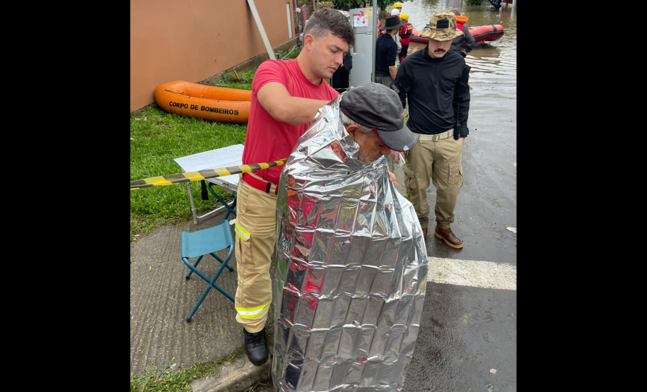 Bombeiros do Paraná em atuação no Rio Grande do Sul. Maio 2024.