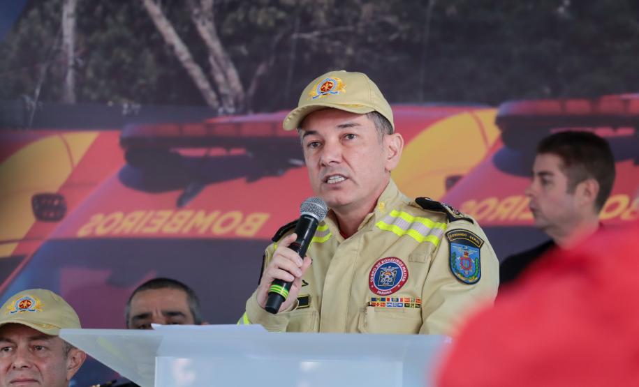 Solenidade de entrega da viaturas para o Corpo de Bombeiros Militar do Paraná (CBMPR).