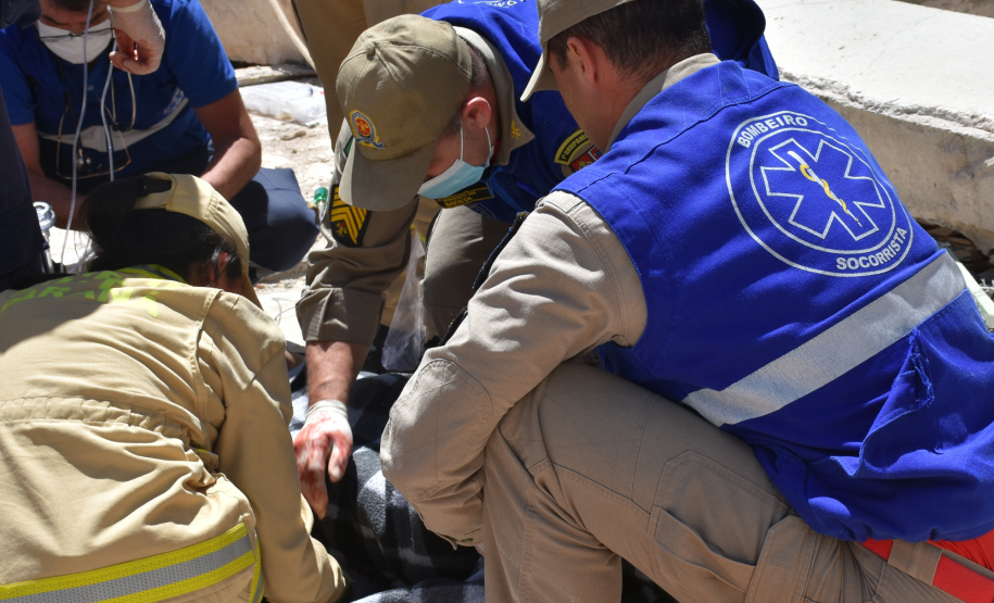 Corpo de Bombeiros Militar do Paraná em ação.