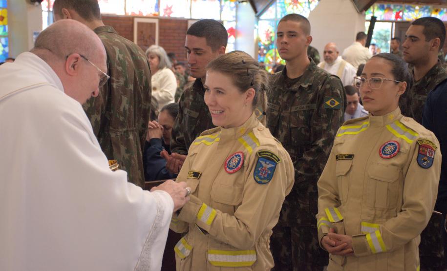 Celebração religiosa da Páscoa dos Militares, organizada pelo CBMPR em 2024.