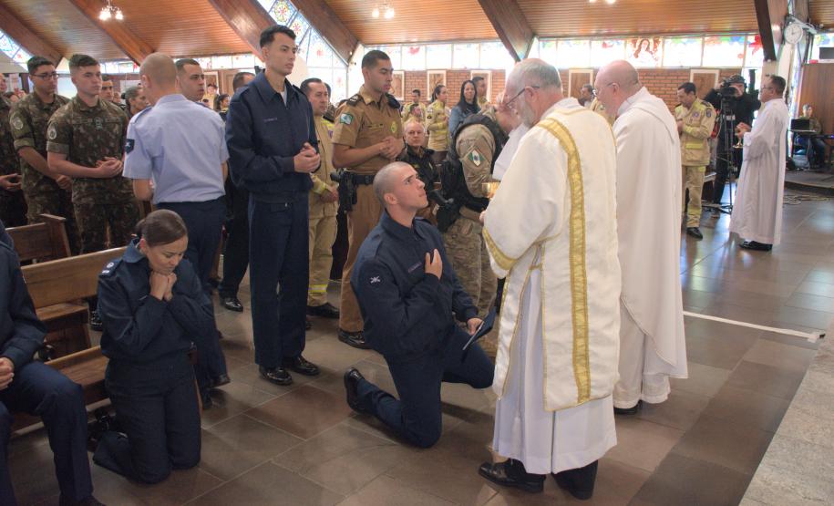Celebração religiosa da Páscoa dos Militares, organizada pelo CBMPR em 2024.