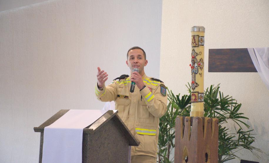 Celebração religiosa da Páscoa dos Militares, organizada pelo CBMPR em 2024.