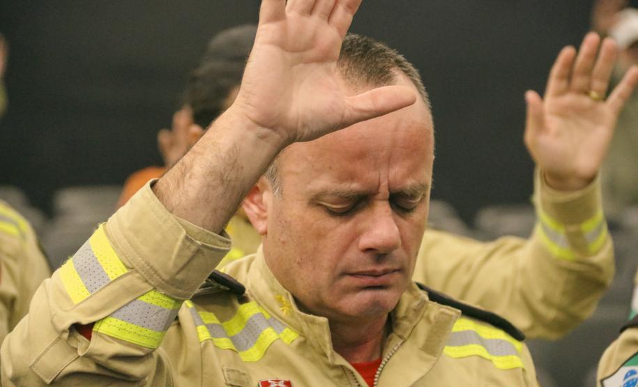 Celebração religiosa da Páscoa dos Militares, organizada pelo CBMPR em 2024.