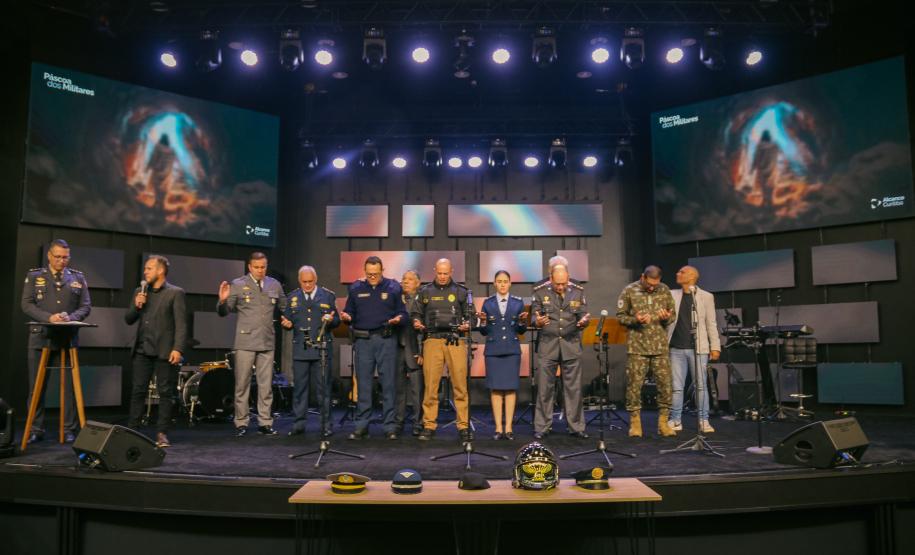 Celebração religiosa da Páscoa dos Militares, organizada pelo CBMPR em 2024.