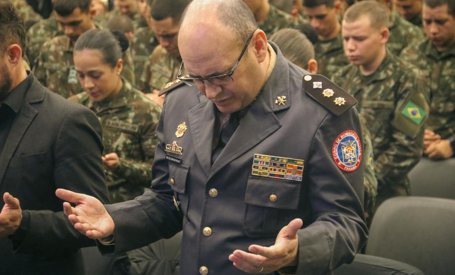 Celebração religiosa da Páscoa dos Militares, organizada pelo CBMPR em 2024.