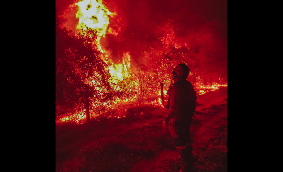 Bombeiros do Paraná em ação durante os incêndios florestais em agosto de 2024.