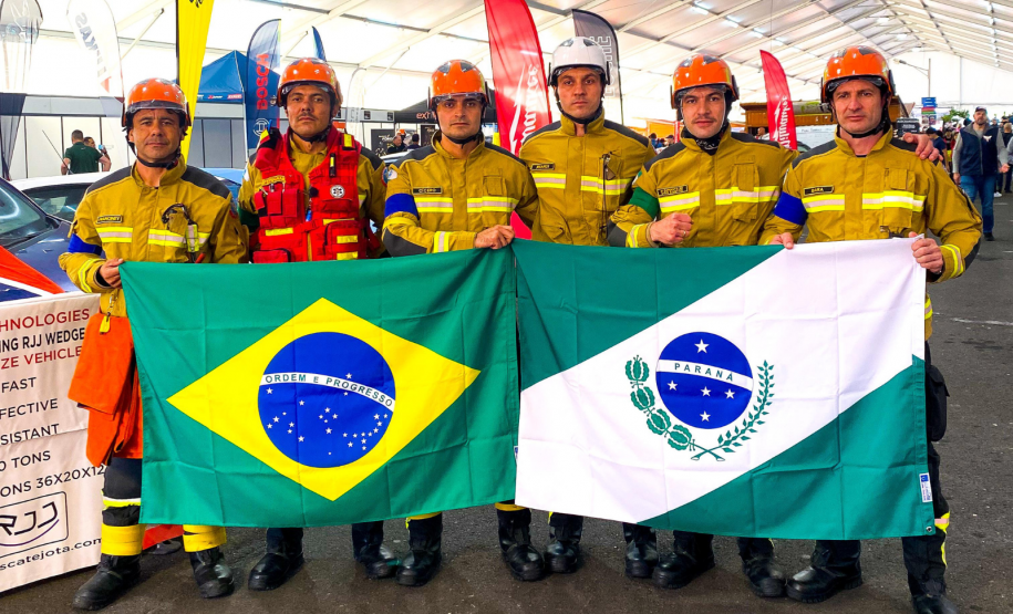 Corpo de Bombeiros Militar do Paraná em ação no World Rescue Challenge, nos Açores, em 2024.