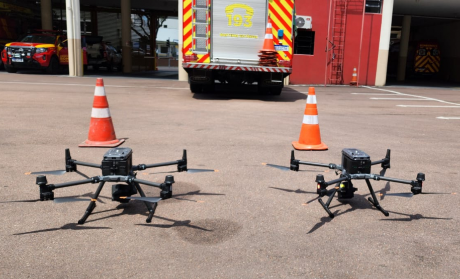 Novos drones do CBMPR, com alto falante e câmera termal, serão usados na Operação Verão 2024/2025.